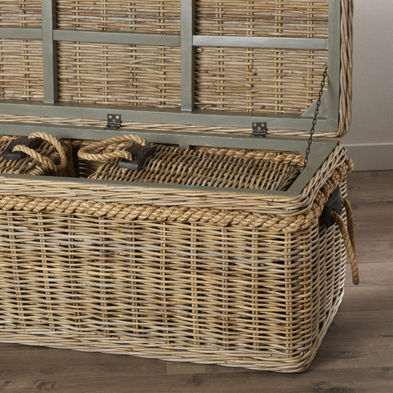 Sand & Stable Kent 3 Piece Wicker Trunk Set & Reviews Wayfair